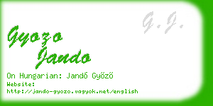 gyozo jando business card